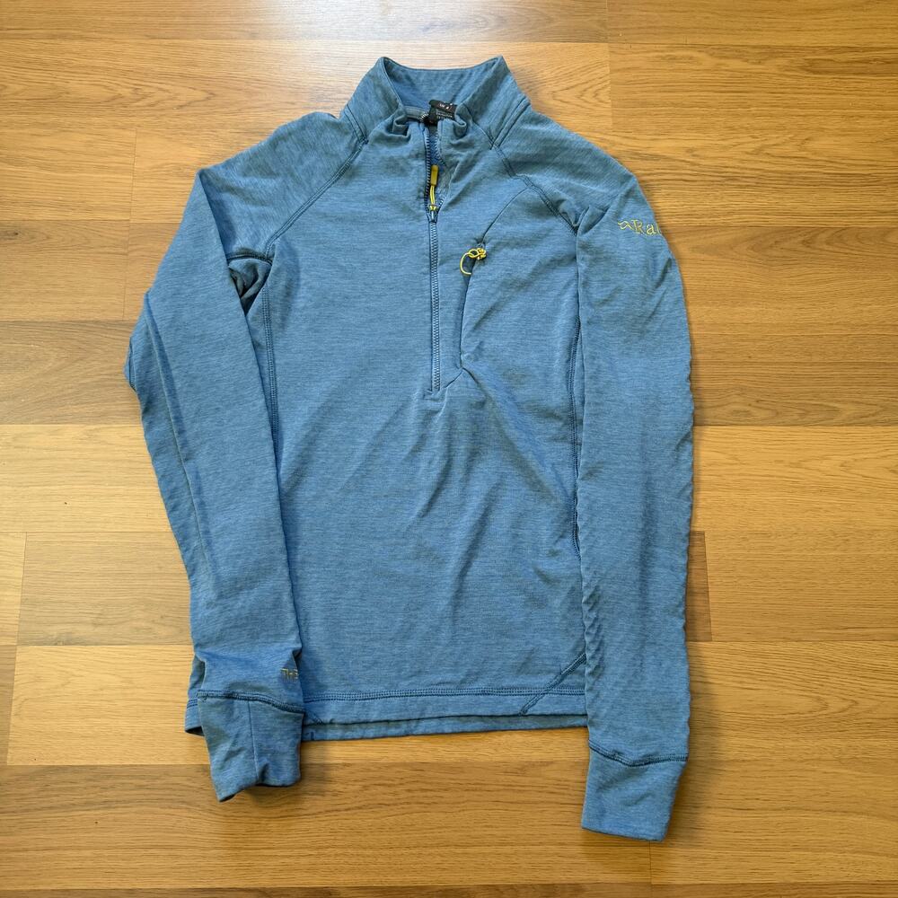 Women's Rab Orion Blue Nexus Pull-On Technical Fleece Midlayer Ski Jacket Sz XS